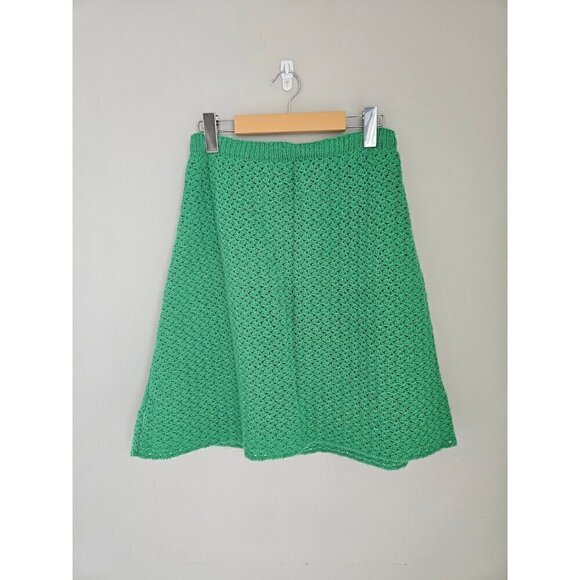 Vintage crocheted green skirt size small - Picture 4 of 7